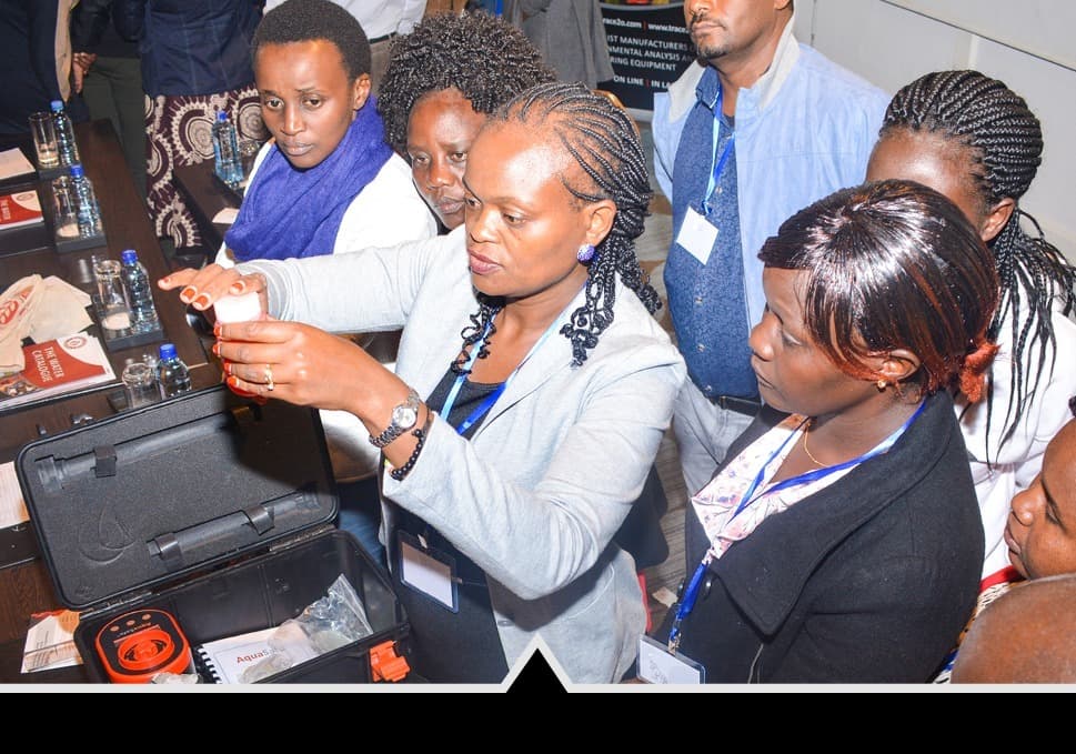 Hands-on water quality training session with an AquaSafe kit
